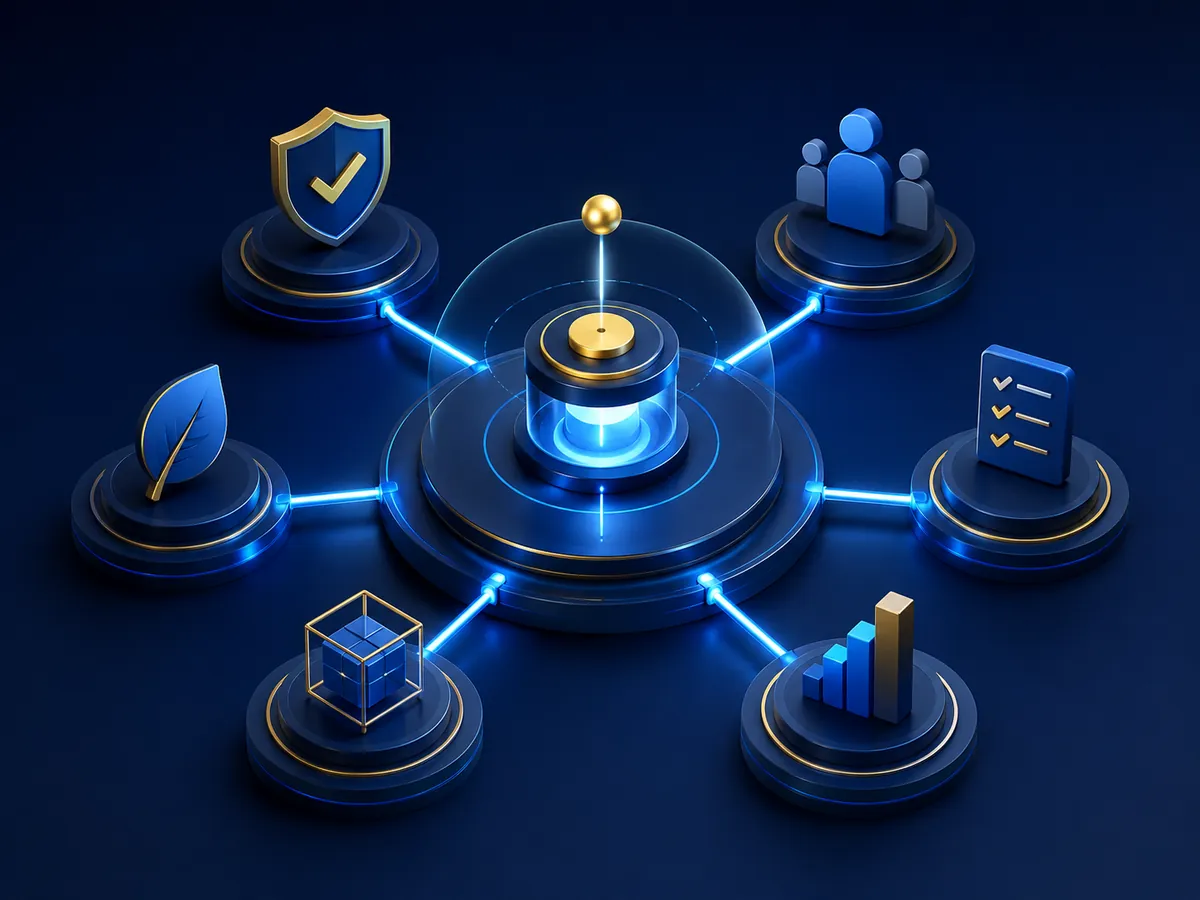 Central ownership hub connecting governed decision responsibilities