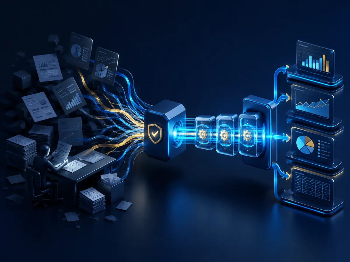 Manual reporting work transforming into an automated analytics pipeline