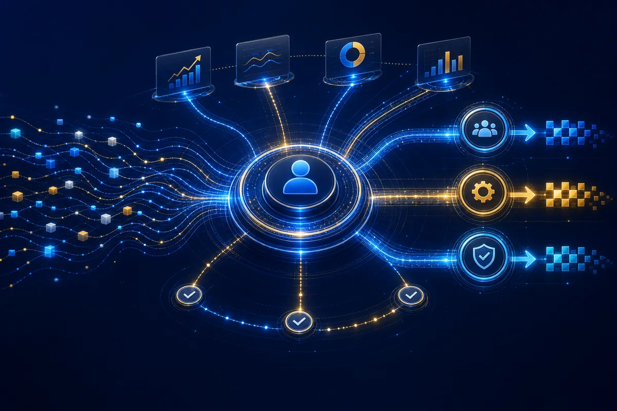 Abstract analytics stewardship hub maintaining decision signals