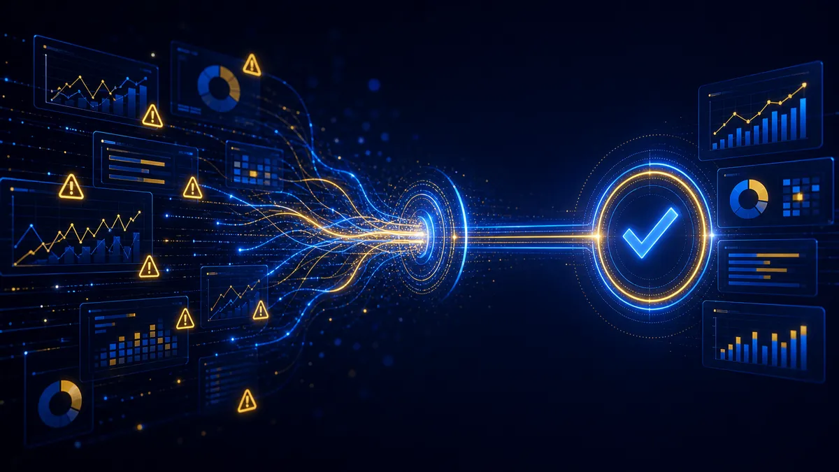 BI governance and dashboard trust system