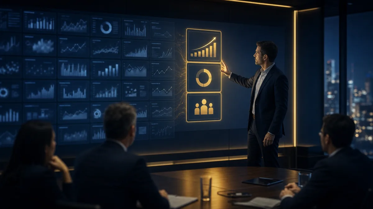 Executive reporting narrowed from many metrics into a focused action system